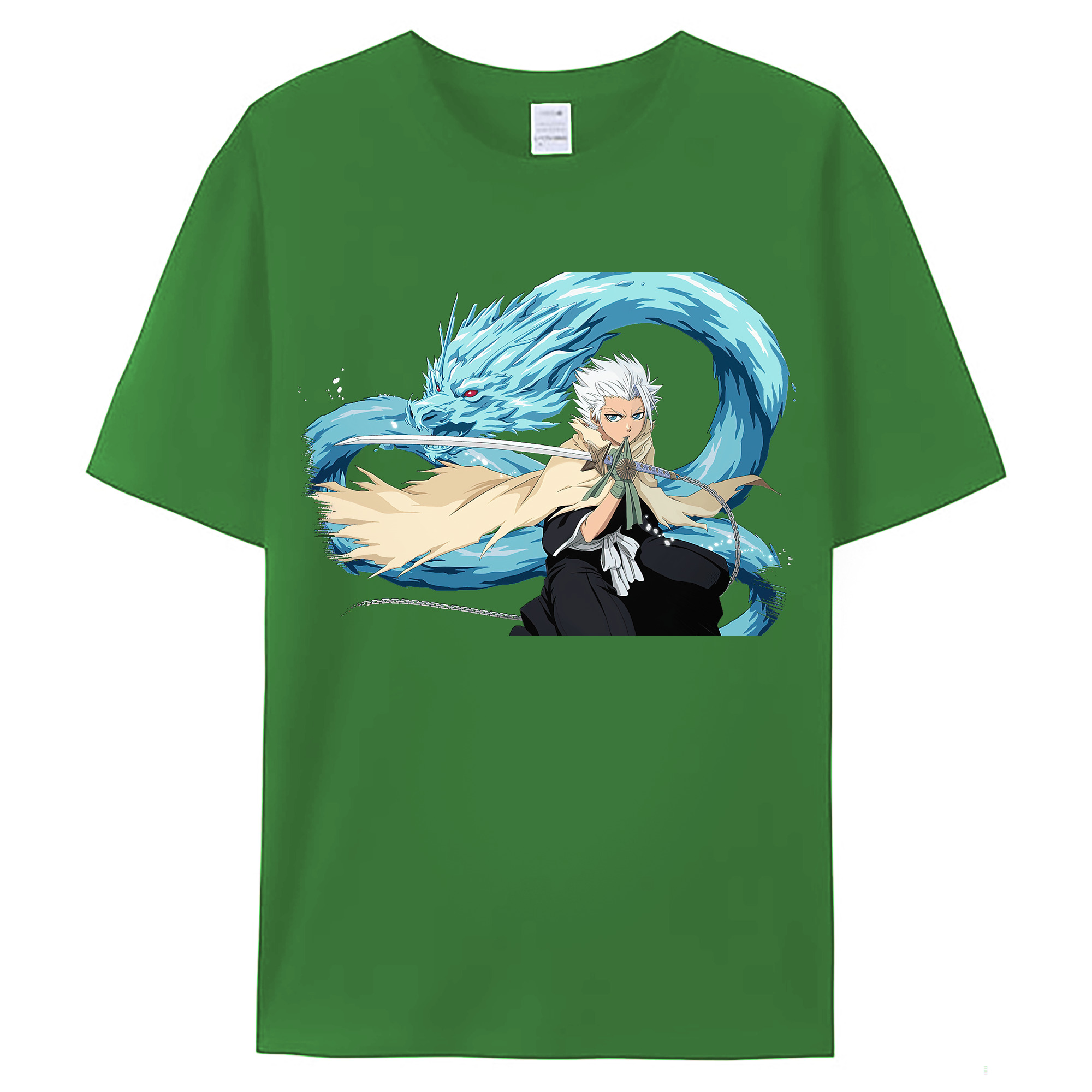 （画像用） ブリーチ 日番谷冬獅郎（ひつがや とうしろう） BLEACH Hitsugaya Toushirou レディースカジュアルプリントTシャツ（綿100％）